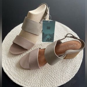 New & Authentic TOMS WOMEN'S Poppy~Desert Taupe~SZ 9